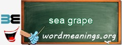 WordMeaning blackboard for sea grape